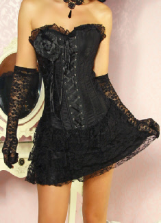 Corsagenkleid schwarz