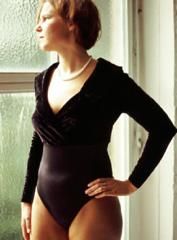 Body Microfaser Samt schwarz